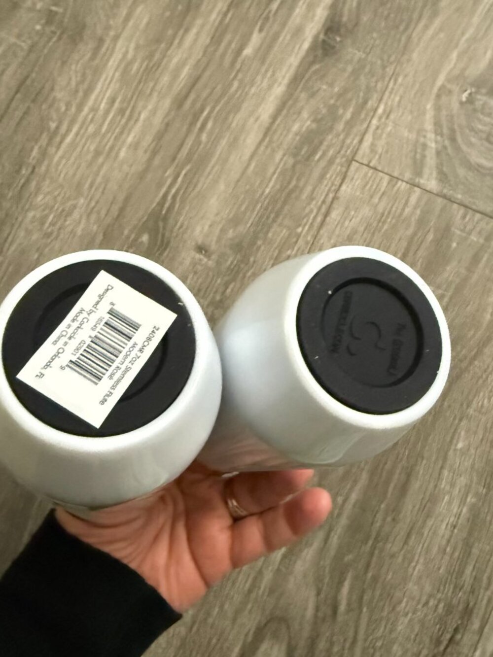 2 NWT Corkcicle Metallic and White Stemless 7oz Flute Set Insulated - Picture 3 of 4